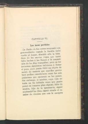 Capítulo VI. - Los incas perdidos.