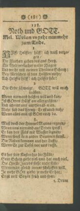 118. Noth und GOTT