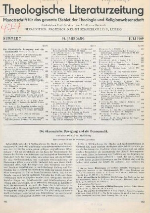 481-490 Die ökumenische Bewegung und die Hermeneutik