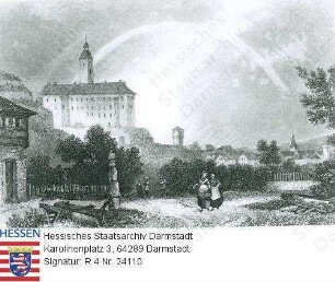 Horneck, Burg am Neckar mit Regenbogen
