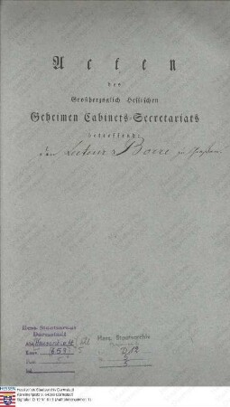 Borre, [Johann Leonhard], Lektor, Lehrer der französischen Sprache in Gießen