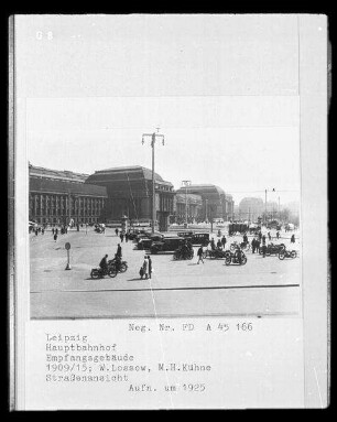 Leipzig. Hauptbahnof, Empfangsgebäude