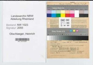 Entnazifizierung Heinrich Olischlaeger , geb. 06.09.1901 (Gastwirt)