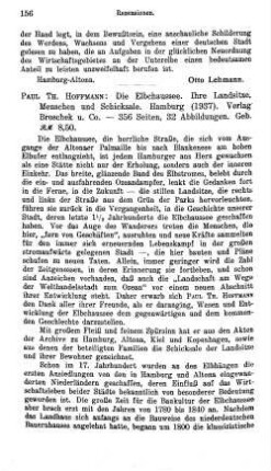 Hoffmann, Paul Theodor :: Die Elbchaussee, ihre Landsitze, Menschen und Schicksale : Hamburg, Broschek, 1937