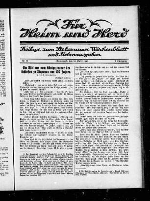 Für Heim und Herd. 1924-1925