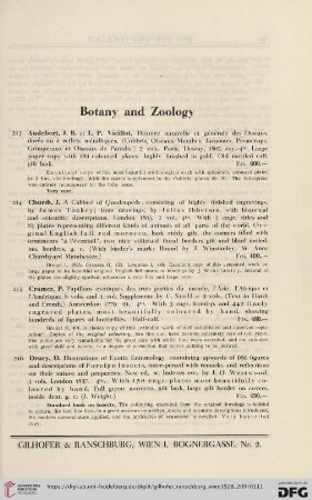 Botany and Zoology (No. 213 - 226)