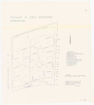 Friedhof Stolp: Technischer Plan 1:1000