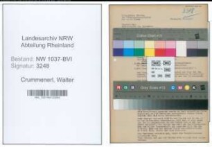 Entnazifizierung Walter Crummenerl , geb. 01.06.1907 (Zahnarzt)