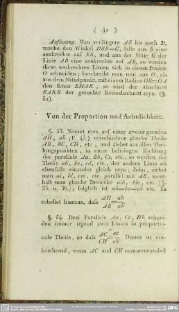 Von der Proportion und Aehnlichkeit