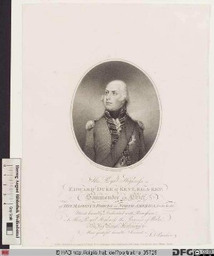 Bildnis Eduard August (Edward Augustus), kgl. Prinz von Großbritannien u. Irland, Herzog von Kent u. Streathern