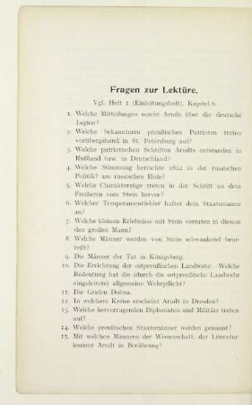 Fragen zur Lektüre