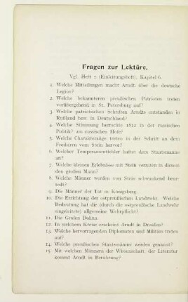 Fragen zur Lektüre