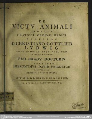 De Victu Animali
