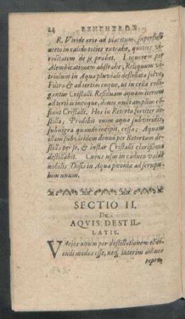 Sectio II. De Aquis Destillatis.
