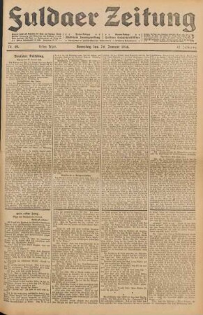 Ausgabe vom Samstag, den 24. Januar 1914.