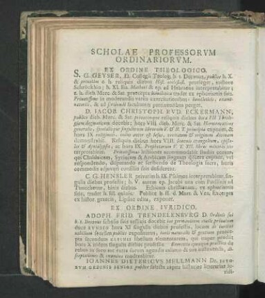 Scholae Professorvm Ordinariorvm.