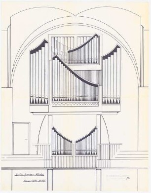 Evangelische St. Nikolai-Kirche, Berlin-Spandau Orgel: Ansicht der Orgel 1:20