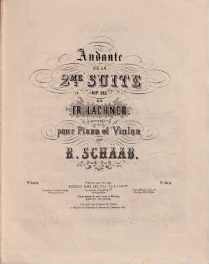 Andante : de la 2me suite ; op. 115