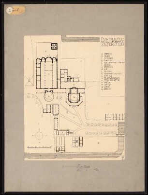 Dom Santa Maria Assunta und Santa Fosca, Torcello: Lageplan und Gesamtgrundriss