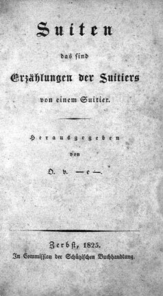Suiten : das sind Erzählungen der Suitiers von einem Suitier