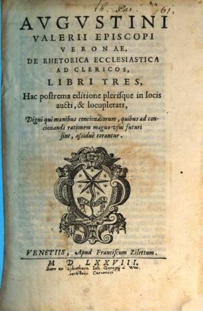 De rhetorica ecclesiastica ... libri tres