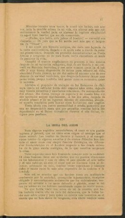 XIV La hora del amor