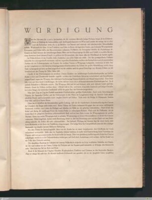 Würdigung