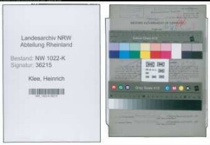 Entnazifizierung Heinrich Klee , geb. 28.09.1896 (Bahnbeamter)