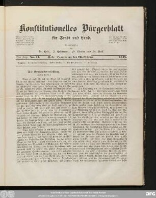 Konstitutionelles Bürgerblatt für Stadt und Land