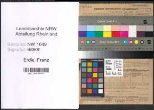 Entnazifizierung Franz Erdle , geb. 04.10.1891 (Dentist)