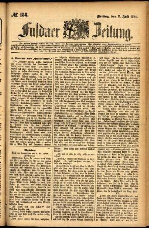 Ausgabe vom Freitag, den 08. Juli 1881.