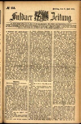 Ausgabe vom Freitag, den 08. Juli 1881.