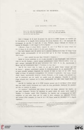 § II: XVIIIe Dynastie – Cinq Apis