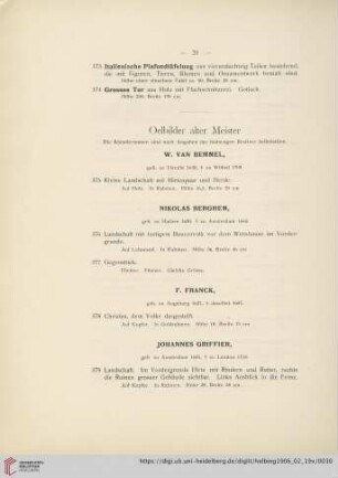 Oelbilder alter Meister (Nr. 375-437)