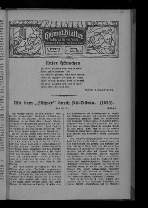 Heimat-Blätter. 1925-1938