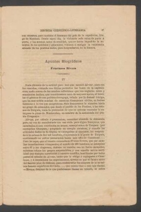 Apuntes biográficos: Fructuoso Rivera - (Continuación)