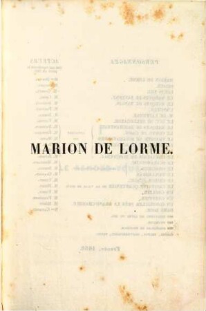Oeuvres complètes : drames, 4. Marion de Lorme