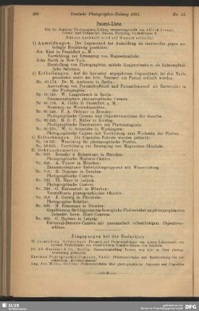 Patent-Liste