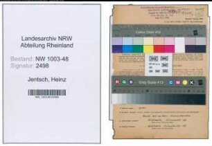 Entnazifizierung Heinz Jentsch , geb. 27.06.1899 (Ingenieur)