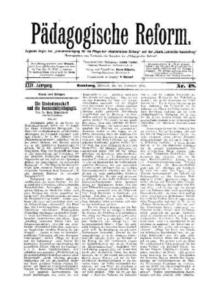 Die Studentenschaft und die Hochschulpädagogik : (Schluß folgt)