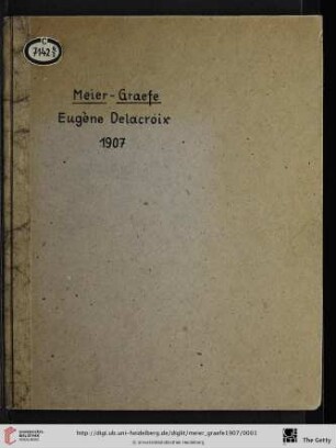 Katalog der Delacroix-Ausstellung in Berlin im Salon Paul Cassirer vom vierten November bis vierten Dezember 1907
