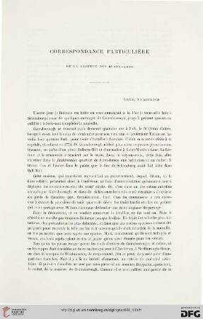 1: Correspondance particulière de la Gazette des Beaux-Arts