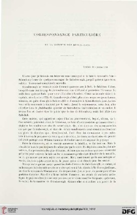 1: Correspondance particulière de la Gazette des Beaux-Arts