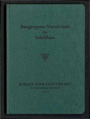 Baugruppen-Verzeichnis für Schiffbau