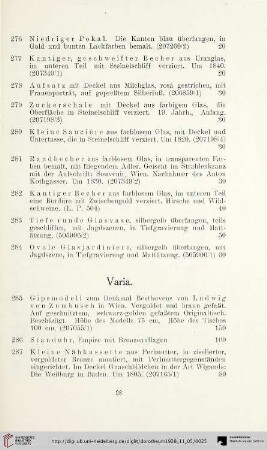 Varia (Nr. 285-328)