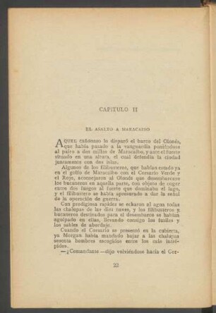 Capítulo II - El asalto á Maracaibo
