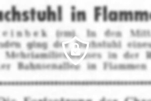 Dachstuhl in Flammen