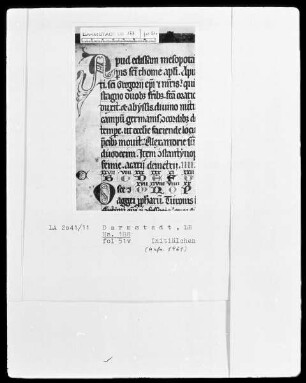 Martyrologium und Regula — Martyrologium — Initiale A (pud), Folio 51verso