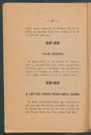 A ley de juego todo está dicho