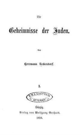 In: Die Geheimnisse der Juden ; Band 1